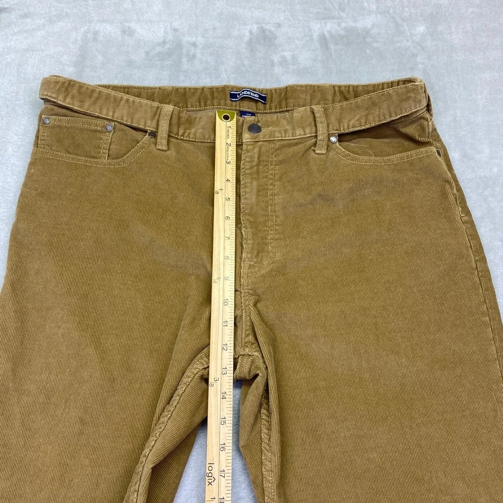 Lands End Mens 40 Traditional Fit Corduroy Pants Tan Brown Straight Leg‎ Preppy